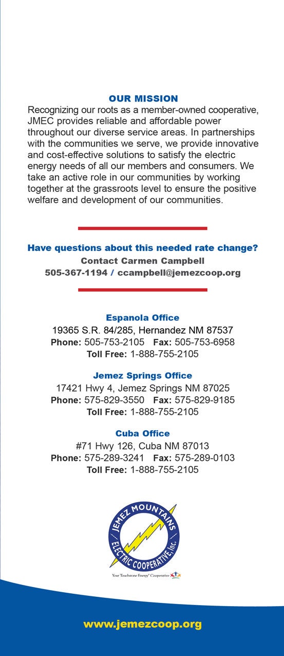 Rate Change Brochure