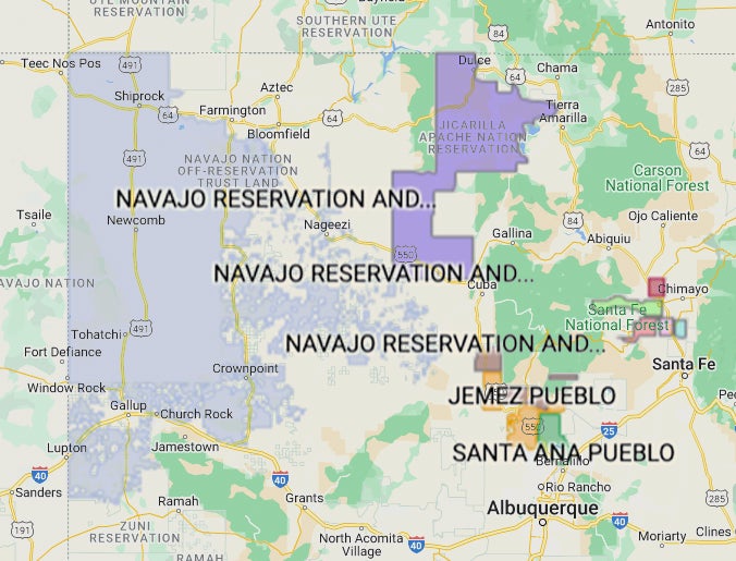 Pueblo Boundary Map